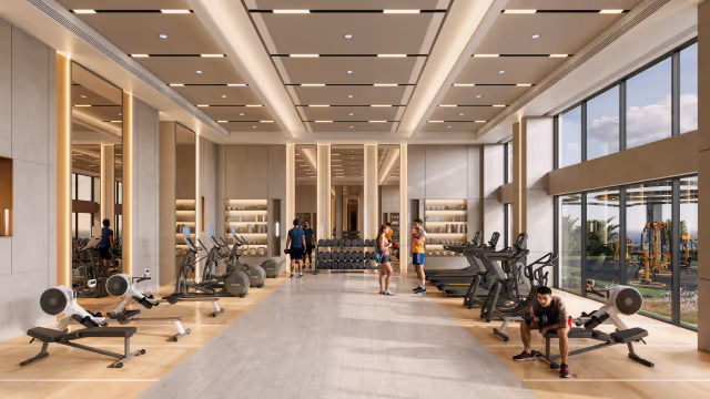 Aspirz – indoor gym opening onto an outdoor training deck