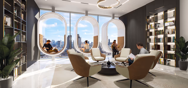 Bayz 101 – residents' library and reading room