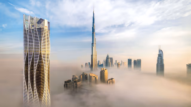 Bayz 101 – view from the upper floors over Dubai