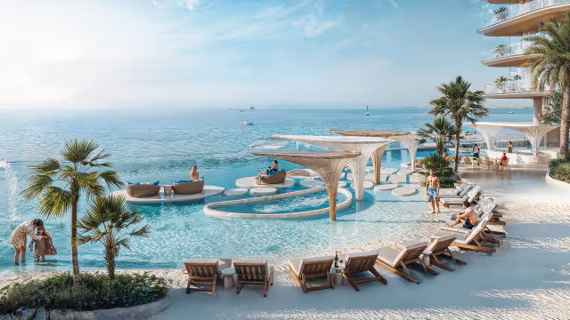 Breez by Danube – Breez Lagoon infinity pool deck