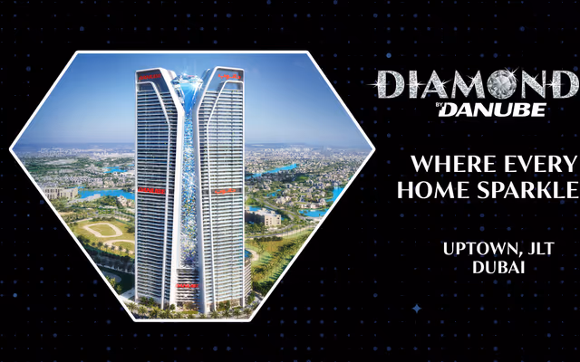 Diamondz by Danube – twin 65-storey towers with the diamond crown, Jumeirah Lake Towers