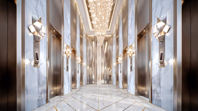 Diamondz by Danube – lift lobby finishes