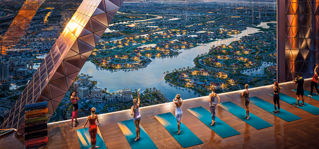 Diamondz by Danube – sky deck yoga session