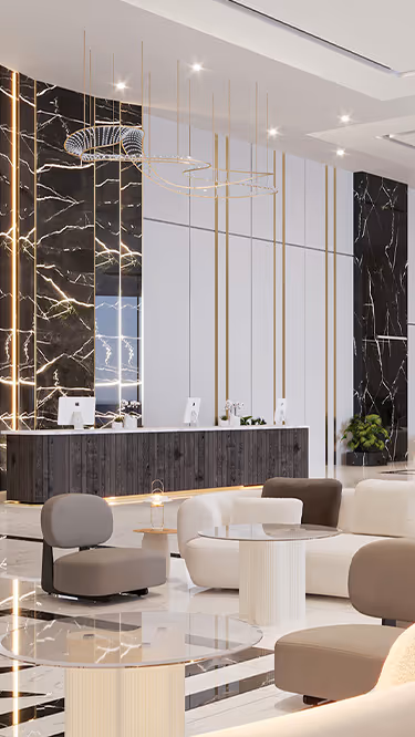 Elitz 3 by Danube – lobby seating area