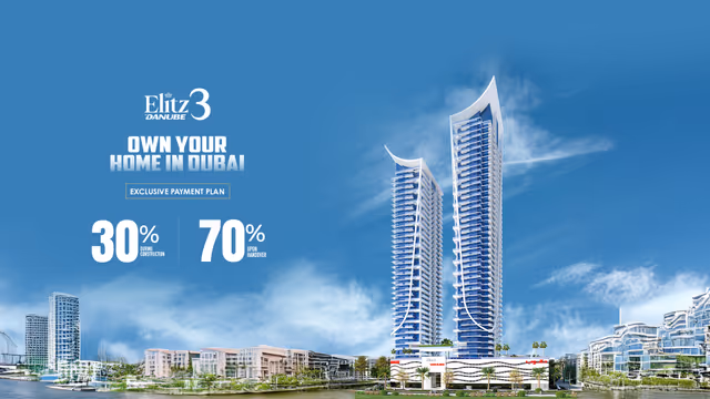 Elitz 3 by Danube – twin towers rising over Jumeirah Village Circle