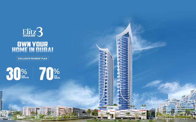 Elitz 3 by Danube – twin towers rising over Jumeirah Village Circle