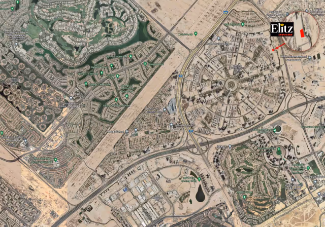 Elitz by Danube – aerial map showing the plot within Jumeirah Village Circle