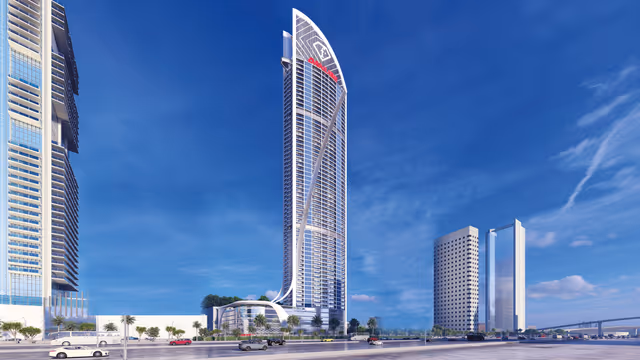 Fashionz by Danube – 62-storey tower facade render