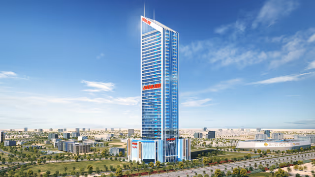 Oasiz 2 by Danube – daytime view over Dubai Silicon Oasis with Silicon Central Mall nearby