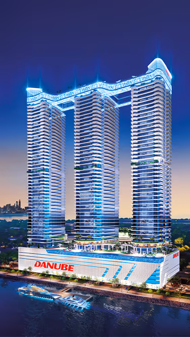 Oceanz 3 – night view towards the Dubai skyline