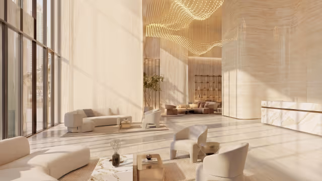 Serenz by Danube – lobby lounge seating and reception