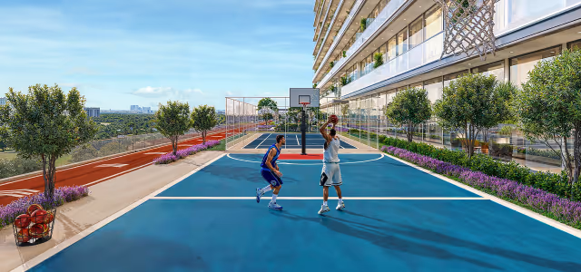 Sparklz by Danube – outdoor basketball court beside the jogging track
