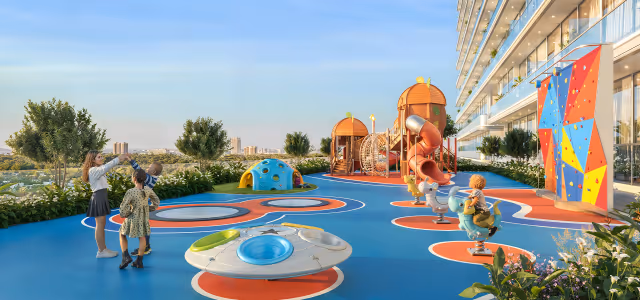 Sparklz by Danube – kids' play area with slides, trampolines and climbing wall