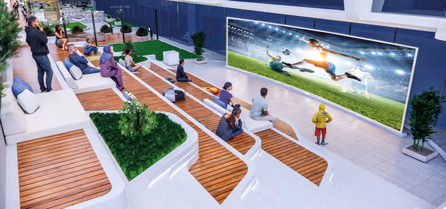 Sportz by Danube – open-air cinema with tiered timber seating