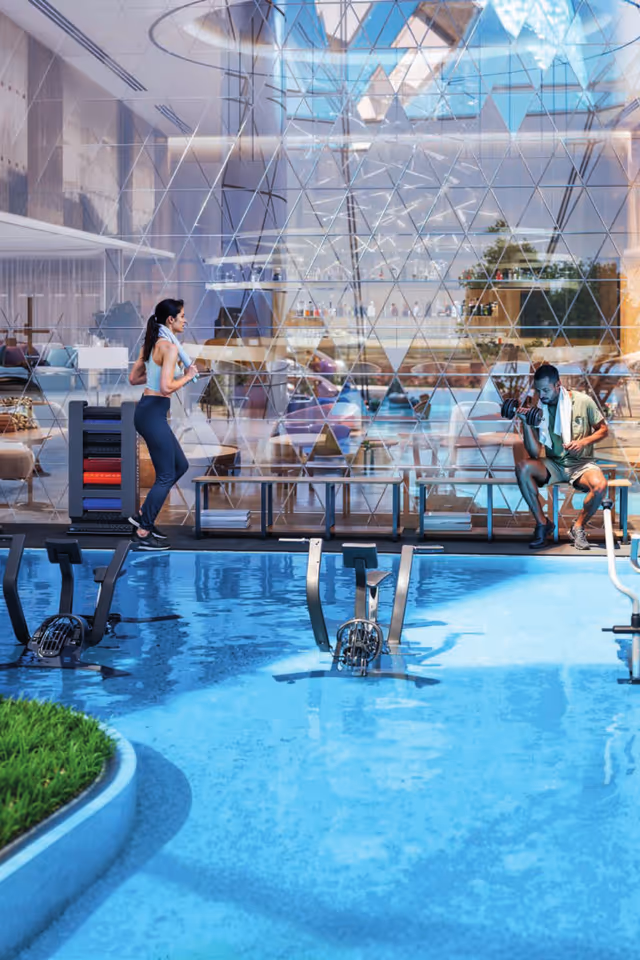 Timez by Danube – aquatic gym with in-pool training equipment