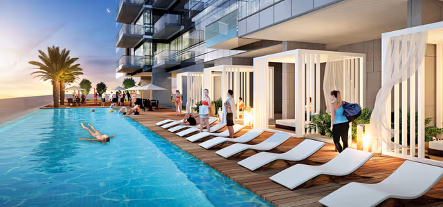 Viewz by Danube – indoor swimming pool on the amenity floor