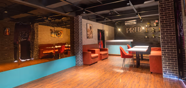 DB Pride – lounge and cafe seating inside Club ZAZA