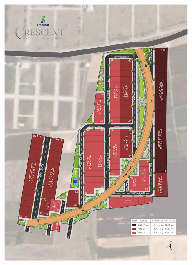 Emerald Crescent – master layout plan