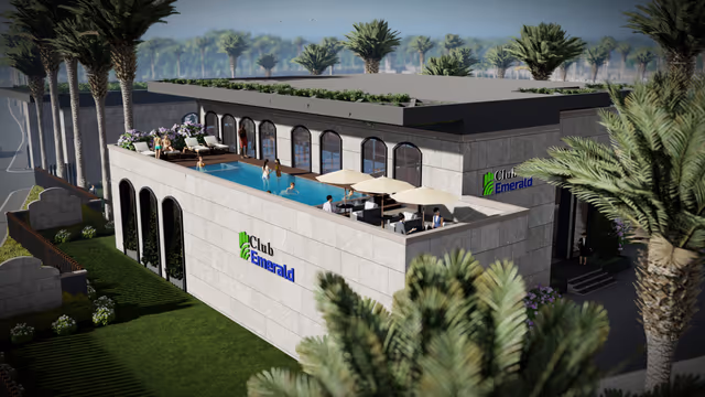 Emerald Gardenia – rooftop pool deck on the clubhouse