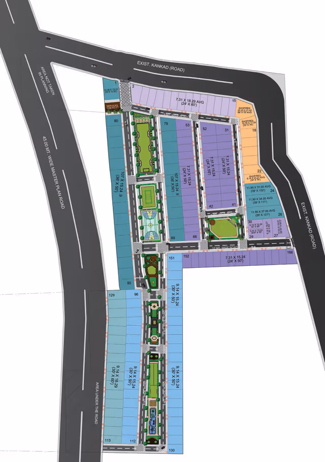 Emerald Gardenia – approved layout plan with plot numbers and sizes