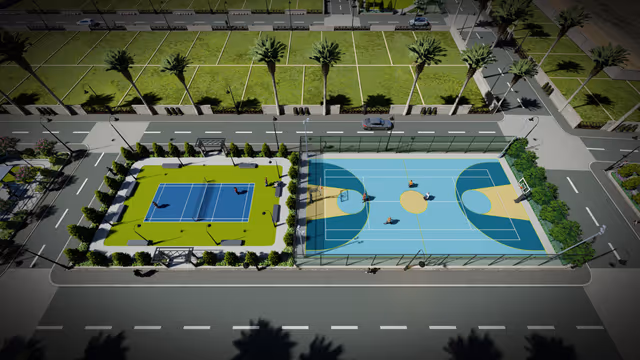 Emerald Gardenia – badminton and multipurpose courts in the sports zone