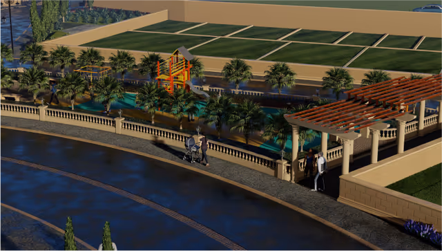 Emerald Nirvana – children's garden with play area