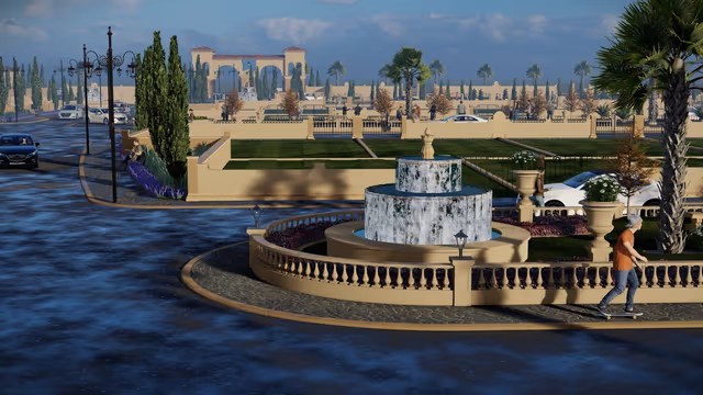 Emerald Nirvana – central water fountain feature