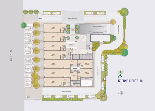 Emerald World Park – Ground floor – 9 retail showrooms floor plan