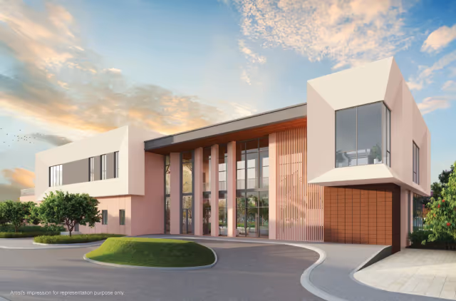 Godrej Greenview Estate – entrance elevation of the ~10,000 sq ft clubhouse