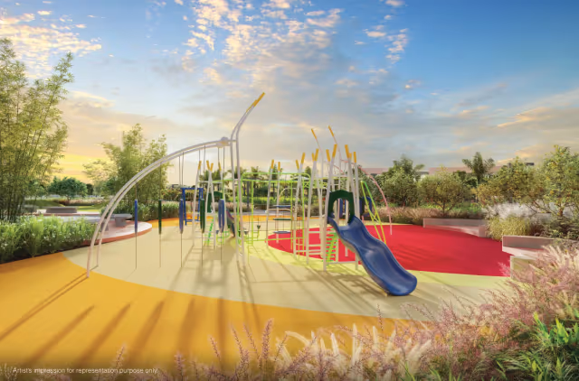 Godrej Greenview Estate – children's play area with climbing frames and slides