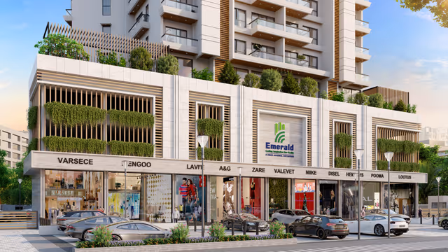 Horizon Tower – ground-floor retail and entrance frontage render