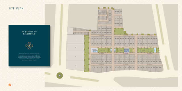 Skye Hyde Park – brochure master plan spread with phase parcels and amenity placement